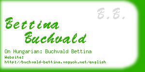 bettina buchvald business card